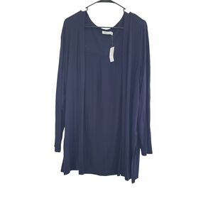 Reitmans Navy Open Draped Cardigan
